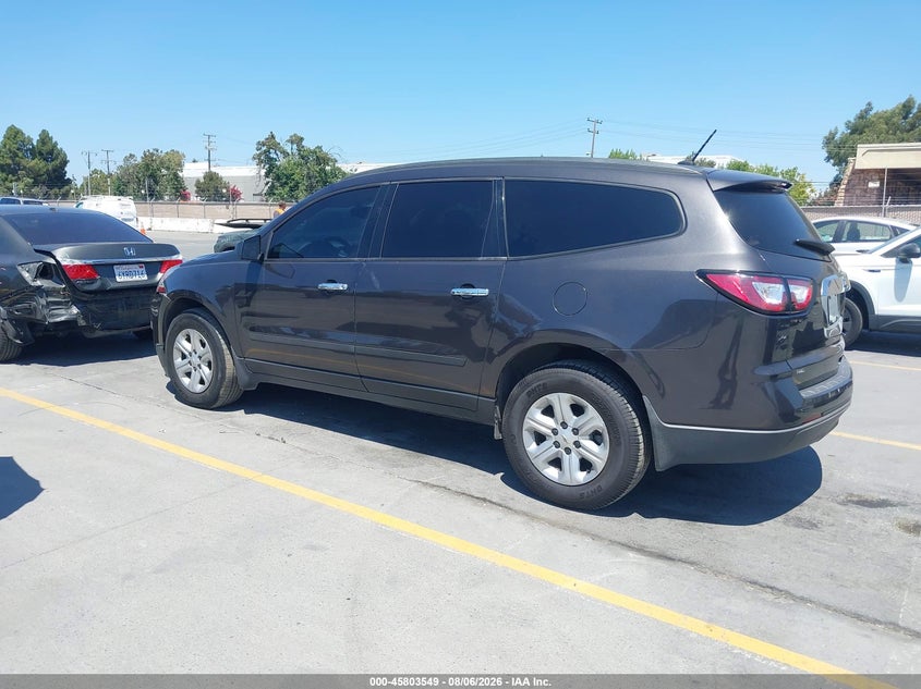 Vin: 1gnkvfed1fj233422, lot: 46302380, chevrolet traverse ls 20153