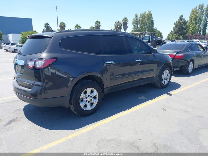 Vin: 1gnkvfed1fj233422, lot: 46302380, chevrolet traverse ls 20154