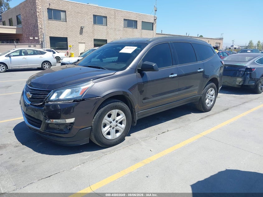 Vin: 1gnkvfed1fj233422, lot: 46302380, chevrolet traverse ls 20152