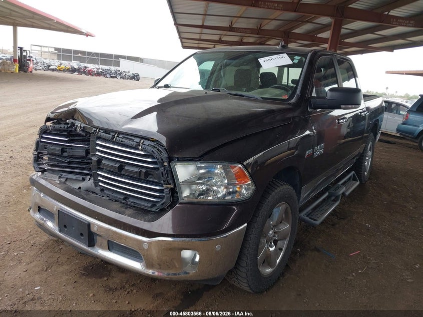 Vin: 3c6rr7lt6hg525588, lot: 46302398, ram 1500 big horn  4x4 5'7 box 20172