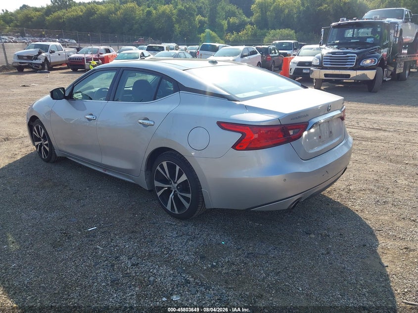 Vin: 1n4aa6ap8jc399861, lot: 46302480, nissan maxima 3.5 platinum 20183