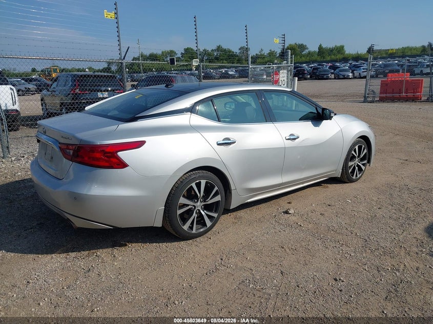 Vin: 1n4aa6ap8jc399861, lot: 46302480, nissan maxima 3.5 platinum 20184