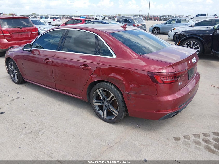 Vin: waulnaf44jn008470, lot: 46302789, audi a4 premium plus 20183