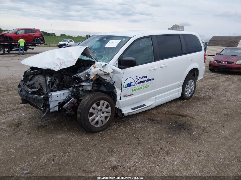 Vin: 2c7wdgbg2jr362844, lot: 46302818, dodge grand caravan se 20182