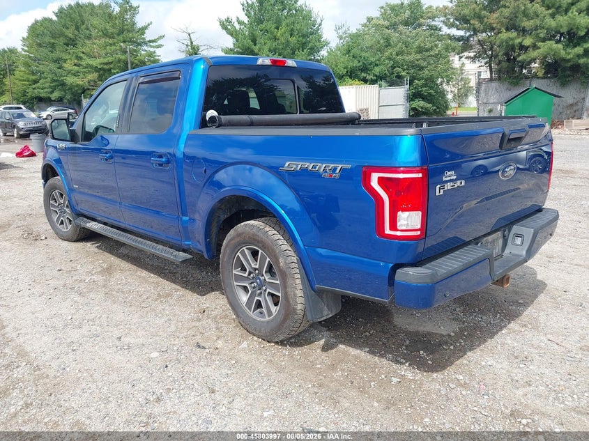 Vin: 1ftew1ep2hfc76642, lot: 46302843, ford f-150 xlt 20173