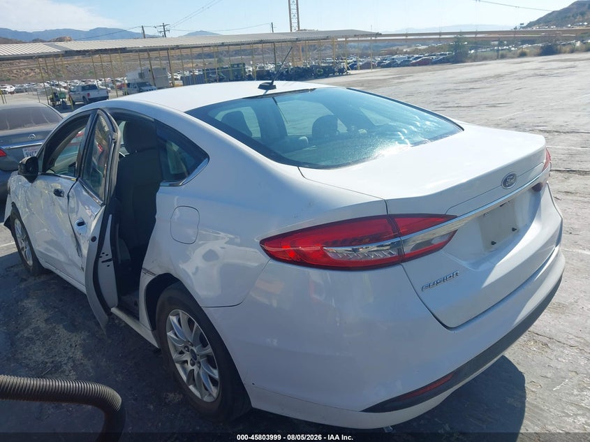 Vin: 3fa6p0g74hr368417, lot: 46302845, ford fusion s 20173