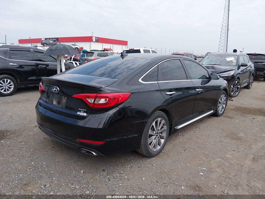 Vin: 5npe34afxfh051296, lot: 46302882, hyundai sonata sport 20154