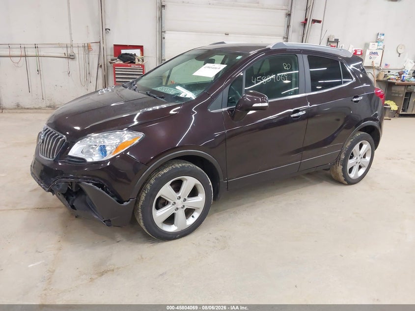 Vin: kl4cjesb8gb720449, lot: 46302915, buick encore 20162
