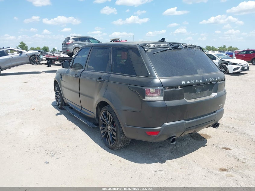Vin: salwr2vf9ga649284, lot: 46302956, land rover range rover sport 3.0l v6 supercharged hse 20163