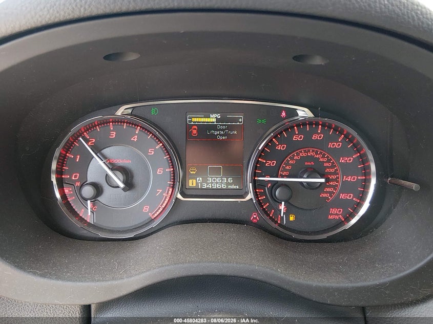 SUBARU WRX 2016 VIN JF1VA1E6XG9819390