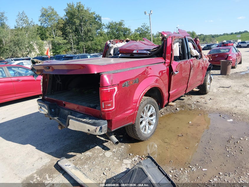 Vin: 1ftew1ef6hfb28291, lot: 46303481, ford f-150 lariat 20174