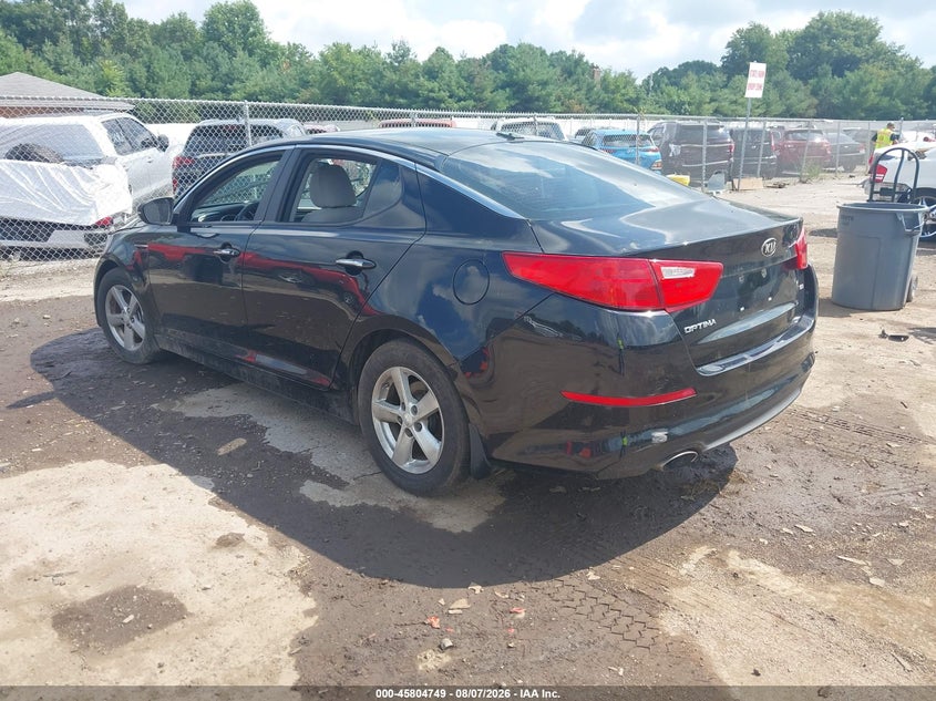 Vin: 5xxgm4a73fg407808, lot: 46303595, kia optima lx 20153