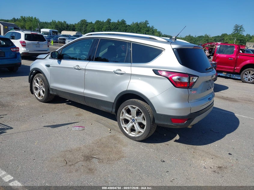 Vin: 1fmcu9j93juc98617, lot: 46303596, ford escape titanium 20183