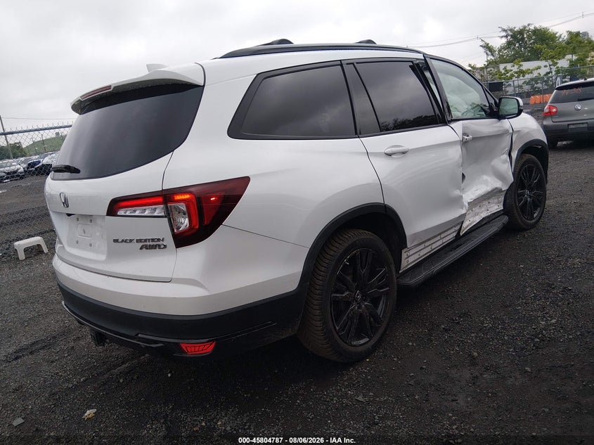 Vin: 5fnyf6h73nb003909, lot: 46303633, honda pilot awd black edition 20224