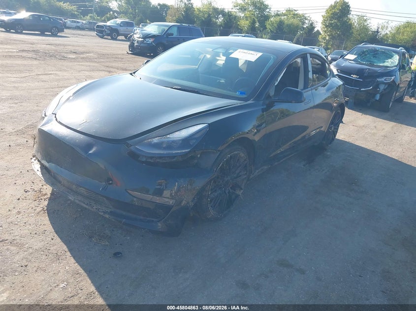 Vin: 5yj3e1ecxpf678158, lot: 46303709, tesla model 3 performance dual motor all-wheel drive 20232