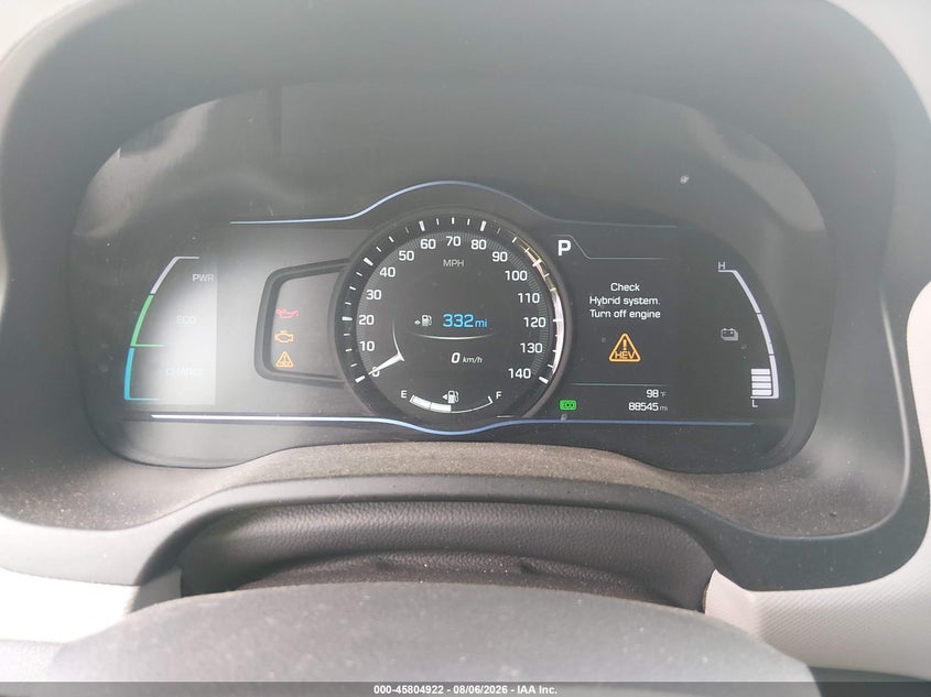 HYUNDAI IONIQ HYBRID 2017 VIN KMHC75LC5HU024371