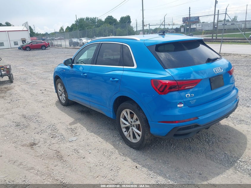 Vin: wa1decf31p1105702, lot: 46303996, audi q3 premium 45 tfsi s line quattro tiptronic 20233