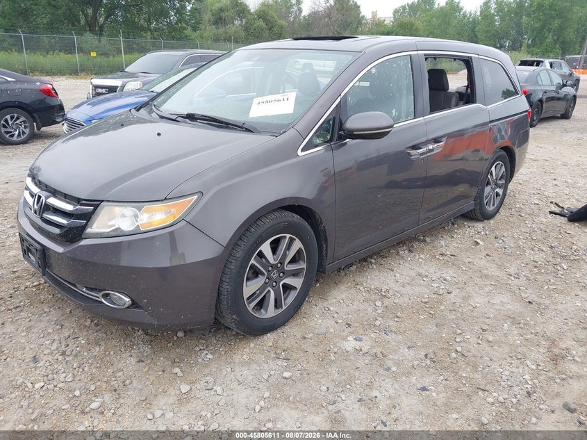Vin: 5fnrl5h98fb054087, lot: 46304457, honda odyssey touring/touring elite 20152