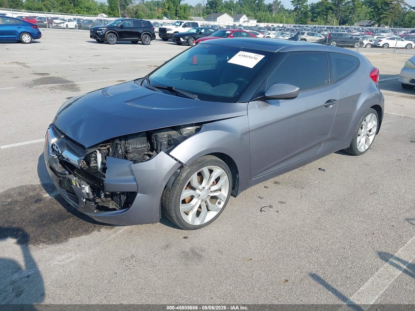 2012 Hyundai Veloster, Удар спереди, IAAI, VIN KMHTC6AD1CU077218 — фото 2