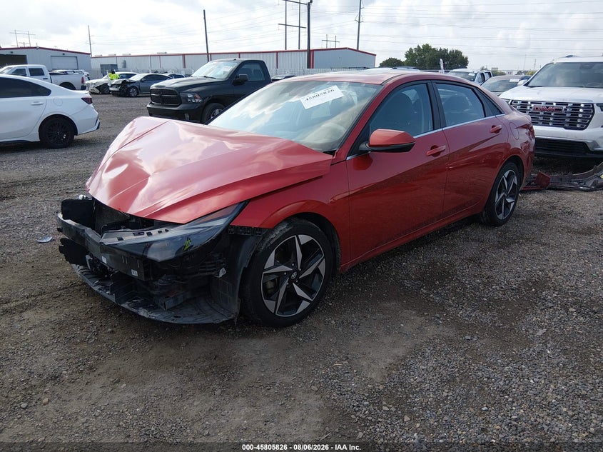 Vin: kmhlp4ag9mu115265, lot: 46304672, hyundai elantra limited 20212