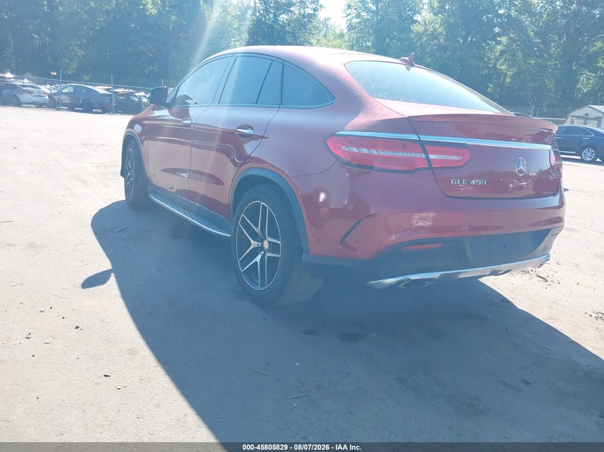 Vin: 4jged6ebxga037161, lot: 46304673, mercedes-benz gle 450 amg coupe 4matic 20163