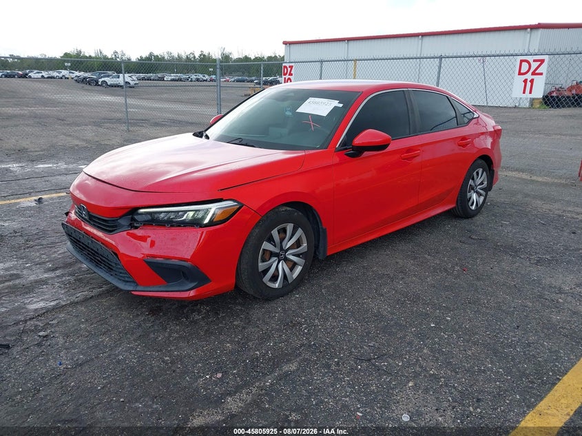 Vin: 2hgfe2f20nh514581, lot: 46304771, honda civic lx 20222