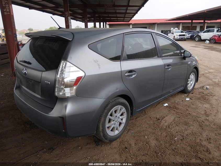 Vin: jtdzn3eu3c3121355, lot: 46304793, toyota prius v three 20124