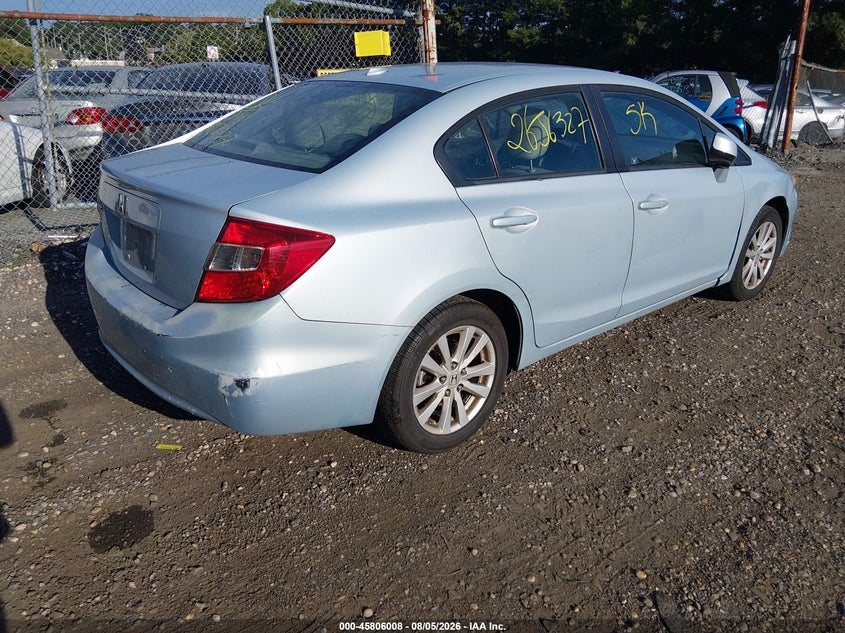 Vin: 2hgfb2f90ch535000, lot: 46304854, honda civic ex-l 20124