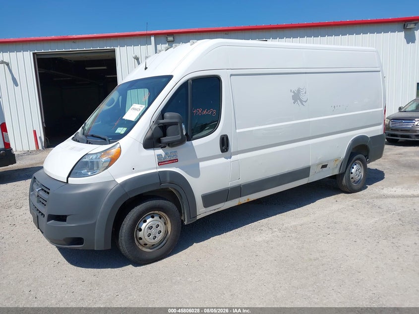 Vin: 3c6trvdg5je133649, lot: 46304874, ram promaster 2500 high roof 159 wb 20182