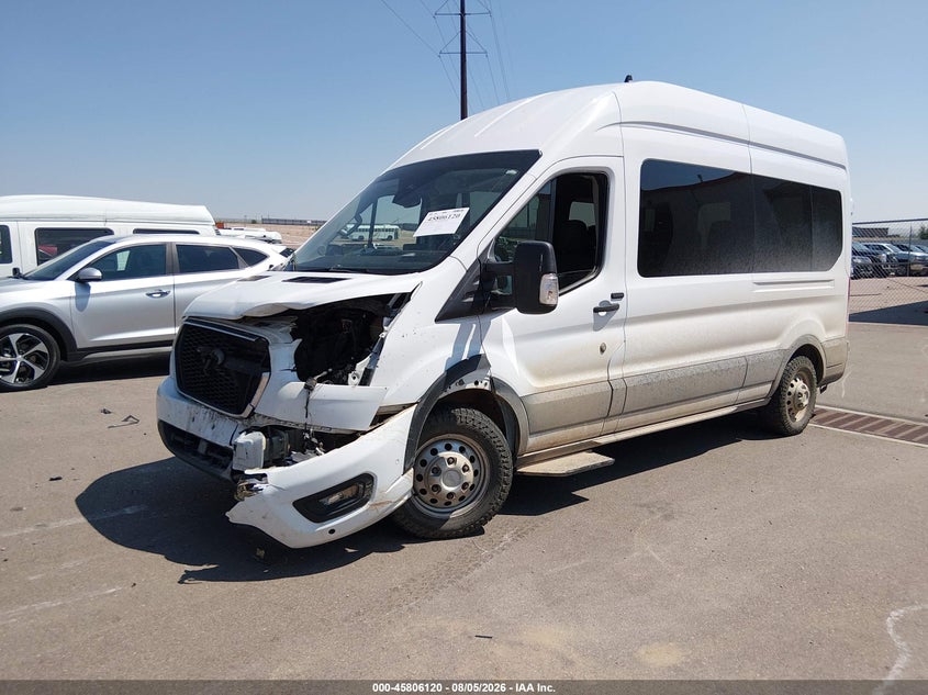Vin: 1fbax9xg2mka51294, lot: 46304966, ford transit-350 passenger van xlt 20212