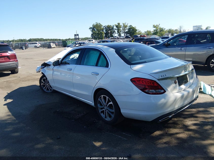 Vin: wddwf4kb6gr133372, lot: 46304979, mercedes-benz c 300 4matic 20163