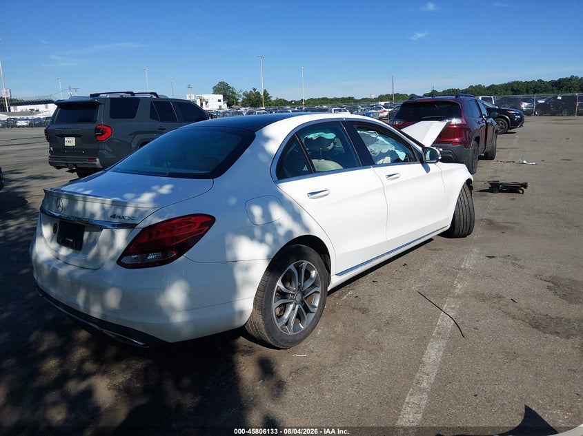 Vin: wddwf4kb6gr133372, lot: 46304979, mercedes-benz c 300 4matic 20164