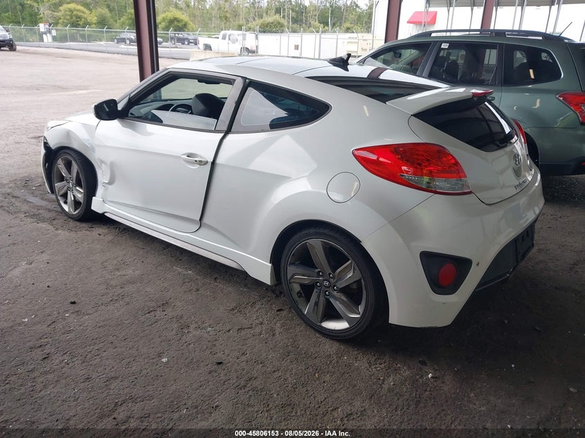 Vin: kmhtc6ae2eu189568, lot: 46304999, hyundai veloster turbo w/blue 20143