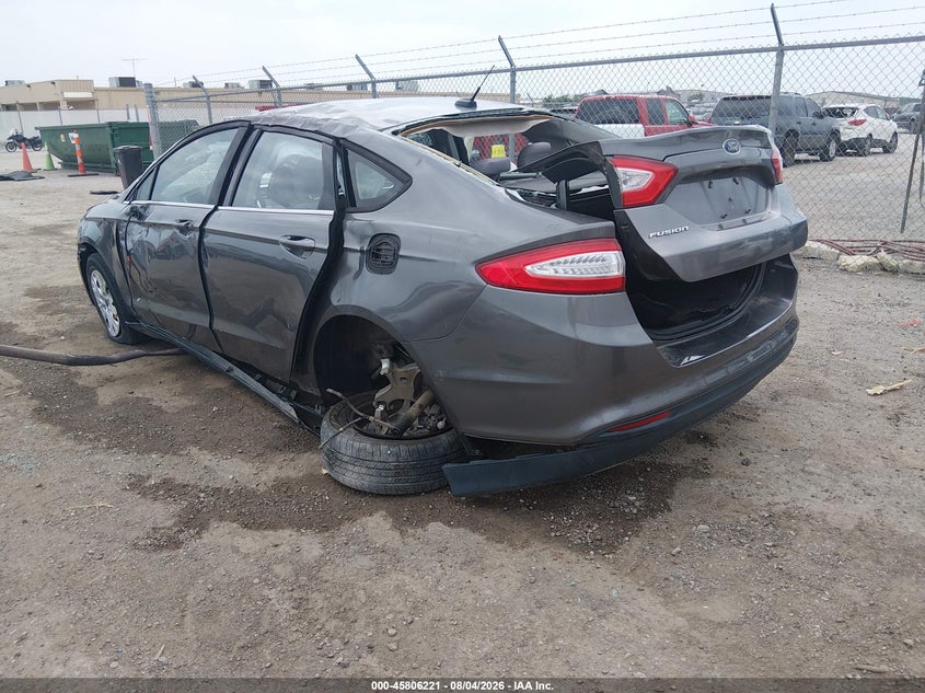 Vin: 3fa6p0g7xdr273287, lot: 46305067, ford fusion s 20133
