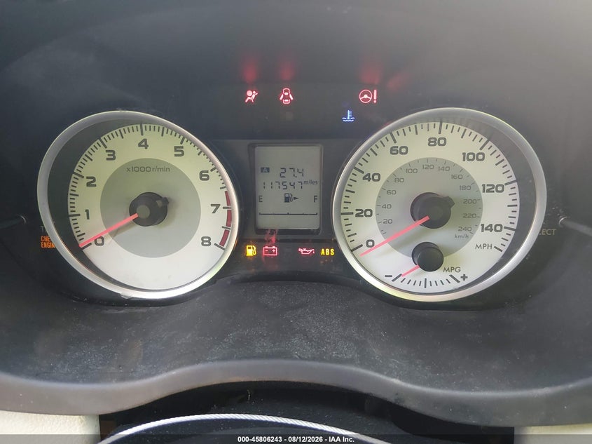 2014 SUBARU IMPREZA SEDAN 2.0L H-4 DOHC, VVT, 148HP