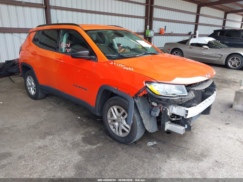 Vin: 3c4njcab6jt250674, lot: 46305101, jeep compass sport fwd 2018 img_1