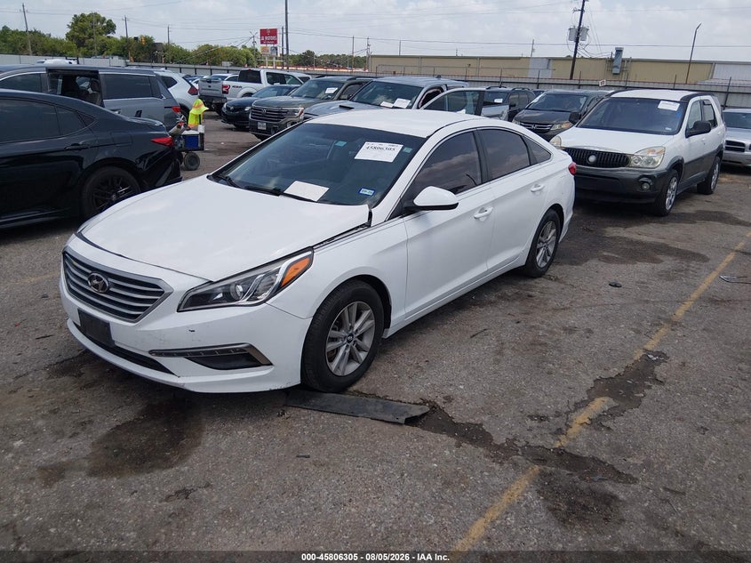 Vin: 5npe24af0fh123724, lot: 46305151, hyundai sonata se 20152