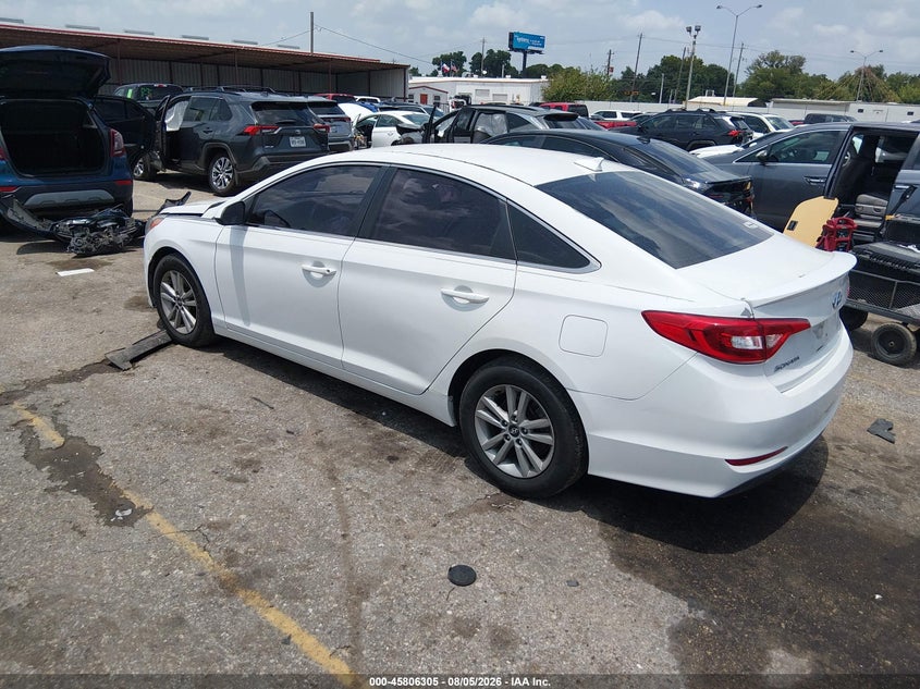 Vin: 5npe24af0fh123724, lot: 46305151, hyundai sonata se 20153
