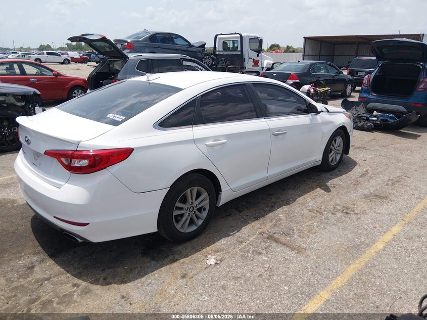 Vin: 5npe24af0fh123724, lot: 46305151, hyundai sonata se 20154