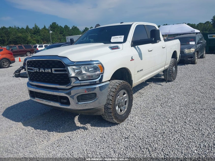 Vin: 3c6ur5dl2ng436870, lot: 46305227, ram 2500 big horn  4x4 6'4 box 20222