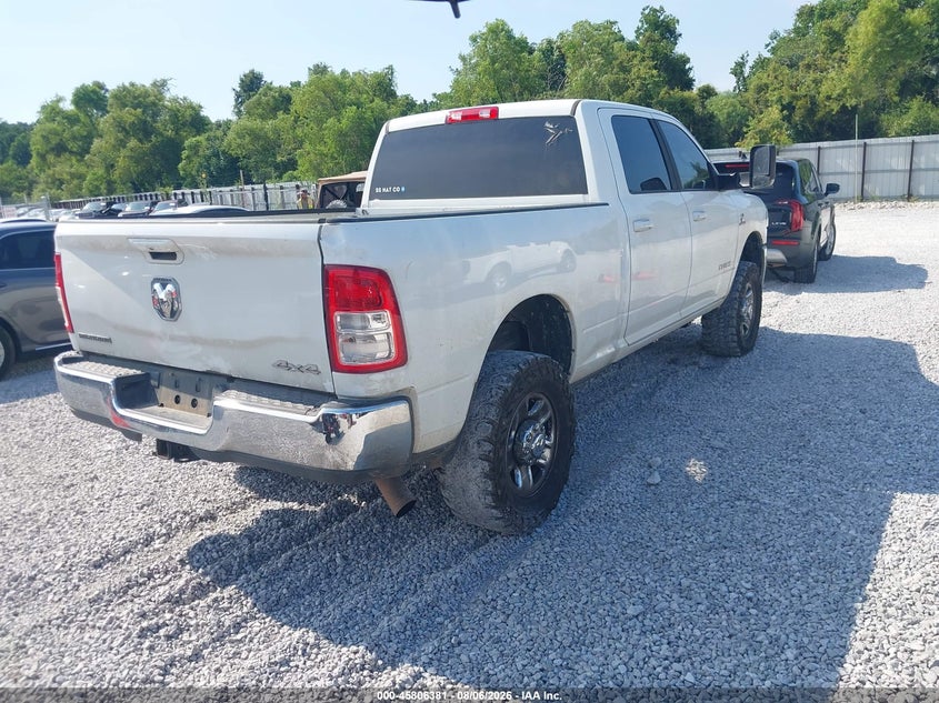 Vin: 3c6ur5dl2ng436870, lot: 46305227, ram 2500 big horn  4x4 6'4 box 20224