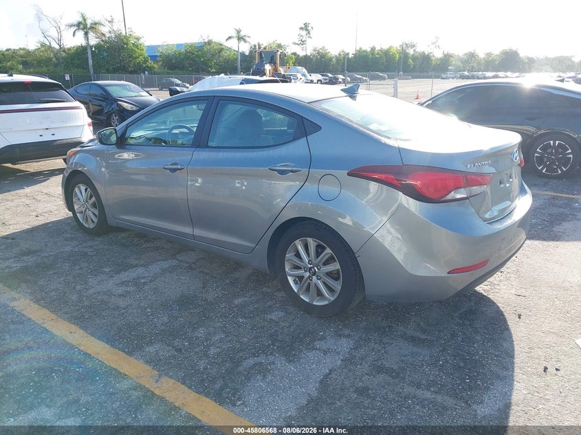 Vin: kmhdh4ae8fu420064, lot: 46305414, hyundai elantra se 20153