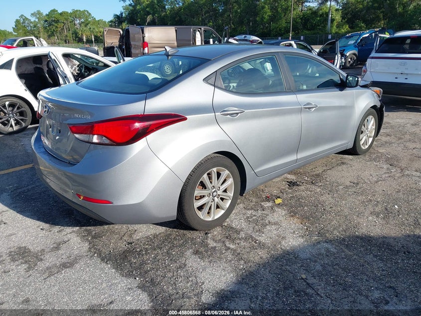 Vin: kmhdh4ae8fu420064, lot: 46305414, hyundai elantra se 20154