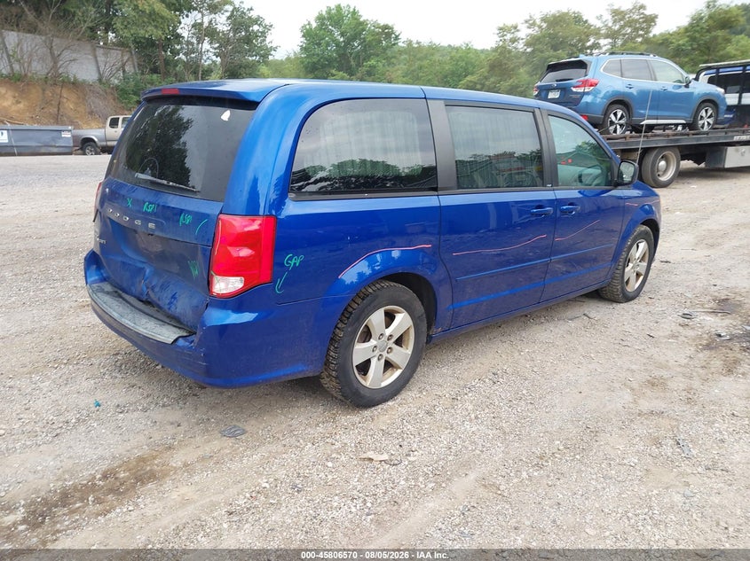 Vin: 2c4rdgbg5dr650436, lot: 46305416, dodge grand caravan se 20134