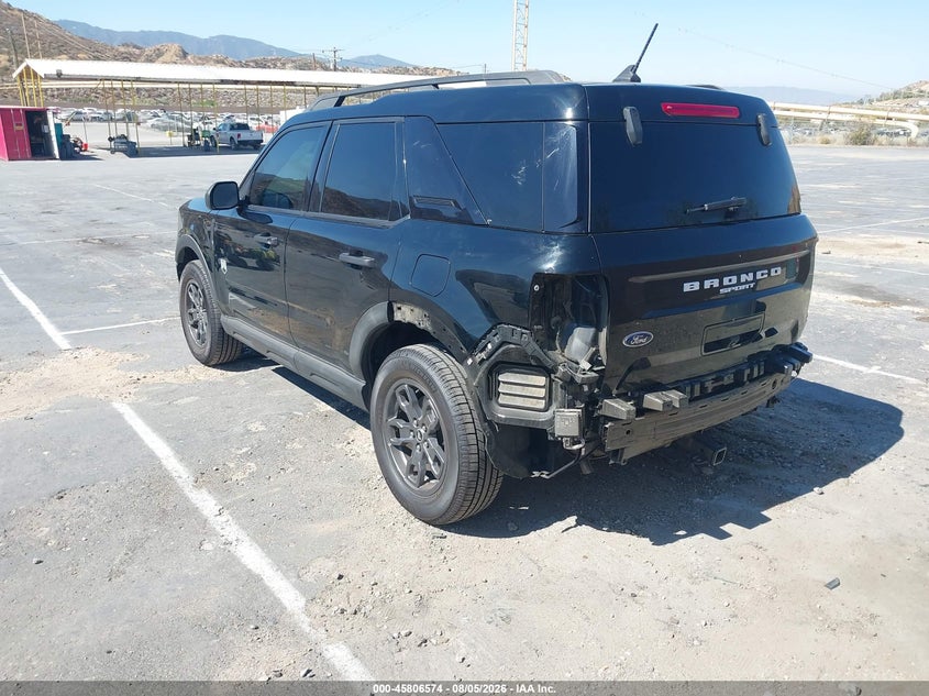 Vin: 3fmcr9b69nre14499, lot: 46305420, ford bronco sport big bend 20223
