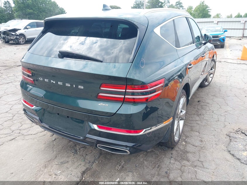 Vin: kmuhbdsb3nu100643, lot: 46305541, genesis gv80 2.5t awd 20224