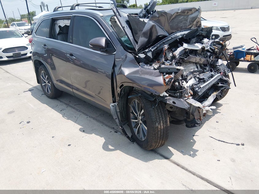 Vin: 5tdkzrfh7ks369969, lot: 46305544, toyota highlander xle 2019 img_1
