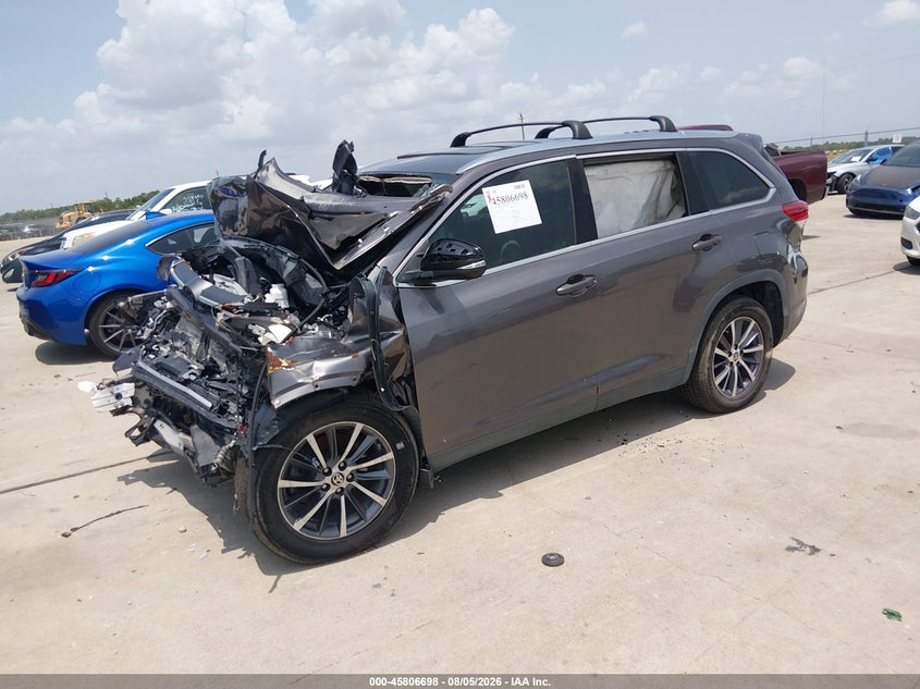 Vin: 5tdkzrfh7ks369969, lot: 46305544, toyota highlander xle 20192