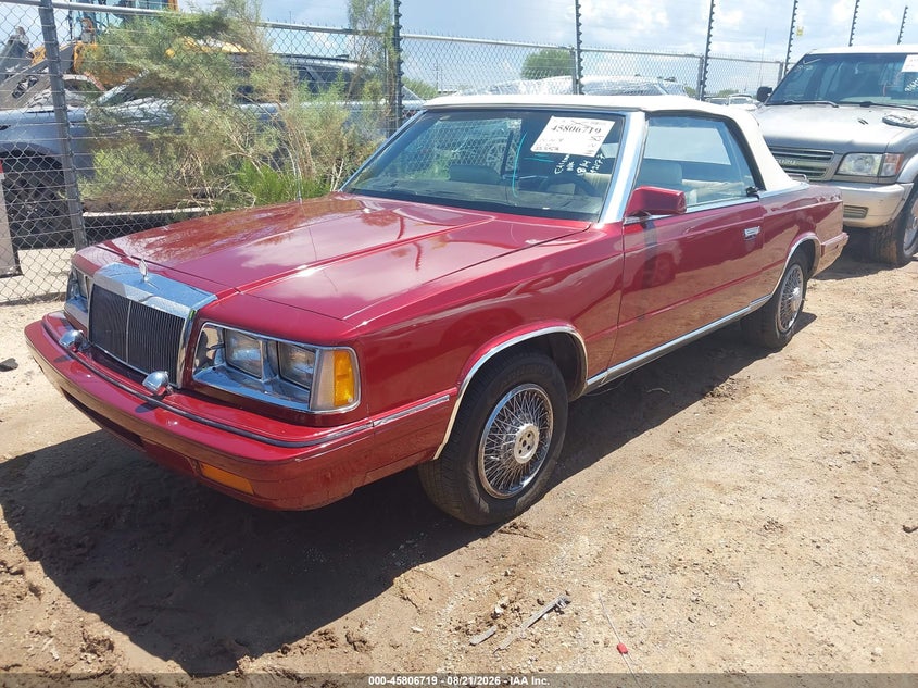 1986 Chrysler Le Baron, Обычный износ, IAAI, VIN 1C3BC55D0GG192177 — фото 2