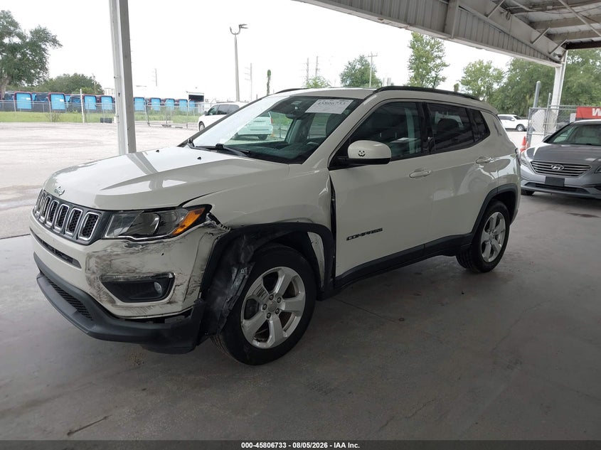 Vin: 3c4njcbb2kt851483, lot: 46305580, jeep compass latitude fwd 20192